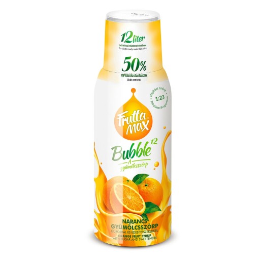 Fruttamax Pomarančový sirup 500 ml do sódy na 12L vody