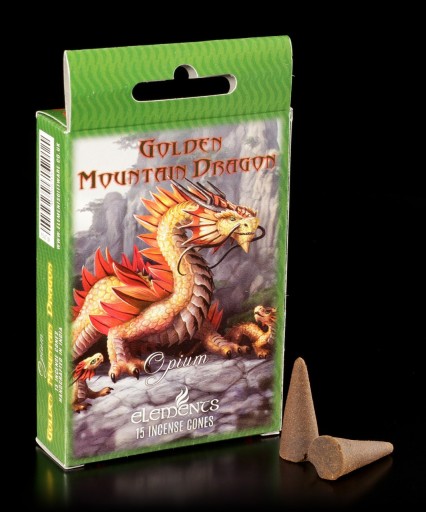 Kónické vonné tyčinky GOLDEN MOUNTAIN DRAGON od Anne Stokes (15 ks)