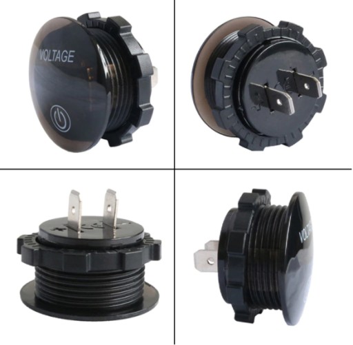 DC LED voltmeter 5-48V ON/OFF dotykový indikátor
