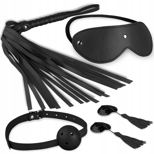 Sexuálne pomôcky BDSM Gag Set Whip Mask