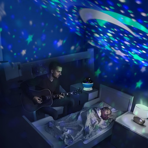 ROTAČNÁ NOČNÁ LAMPA STARS SKY PROJECTOR 2v1