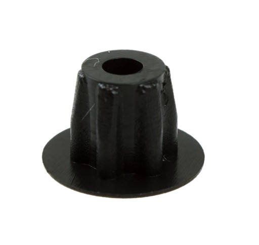 100x Čierna nábytková zátka pre 5 mm otvor