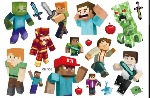 Umývateľné tetovanie pre deti MINECRAFT CG553