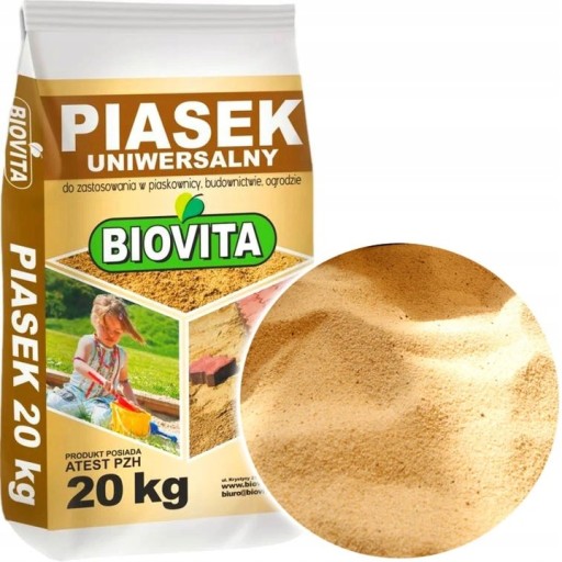 PIESOK NA STAVBU ZÁHRADNÉHO PIESKOVKA 20kg BIOVITA