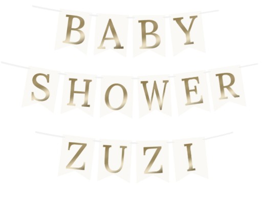 VLAJKA na Banner Garland Zlaté PÍSMENO P 15x21cm