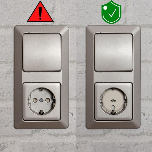 6x ZÁMKA KRYTU KONTAKTNÝCH ZÁSUVEK S KOLÍKOM