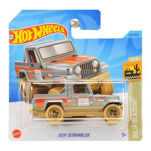 HORÚCE KOLESÁ AUTO JEEP Scrambler ŠEDÁ