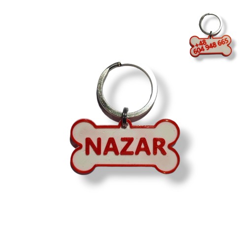 Gumový ID štítok / TAŠKA NA ADRESU - KOCKY - Personalizované, obojstranné