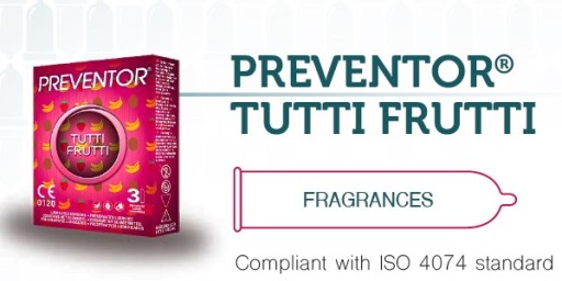 Tutti Frutti tenké kondómy 3 ks. Preventor