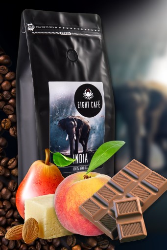 Čerstvo pražené kávové zrná 100% Arabica India 50G pre kávovar na espresso