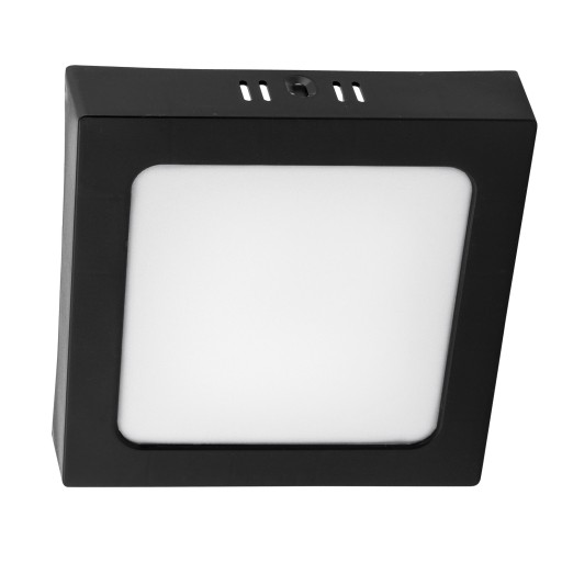 Prisadený LED panel 18W NW čierny 17,5x17,5cm stropné svietidlo Plafon štvorcové