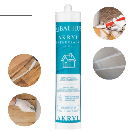 AKRYL stavebný biely akrylový tmel Bauhus