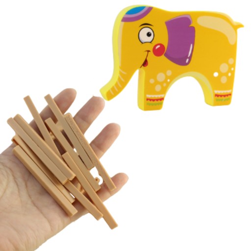 RODINNÁ ZRUČNOSŤ HRA ELEPHANT PALICE VZDELÁVACIE KREATÍVNE SLON