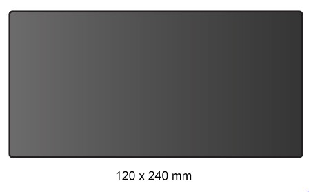 Samolepiaca plstená podložka 120x240 mm čierna