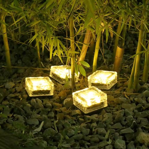 Solárna LED záhradná lampa Kocka ľadu 7x7 Solárna dekoratívna odolná