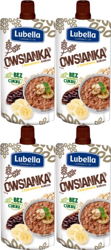 Lubella Mousse Ovsené vločky kakaový banán 100g x 4