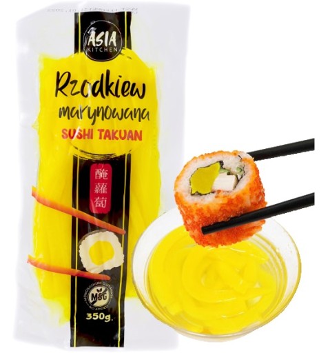 Reďkovka Oshinko Takuan Daikon Sushi nakrájaná na plátky 350 g