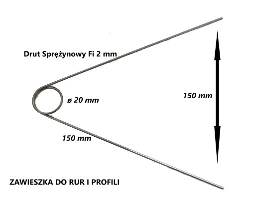 Maľovací vešiak na rúry a profily, priemer 2 mm