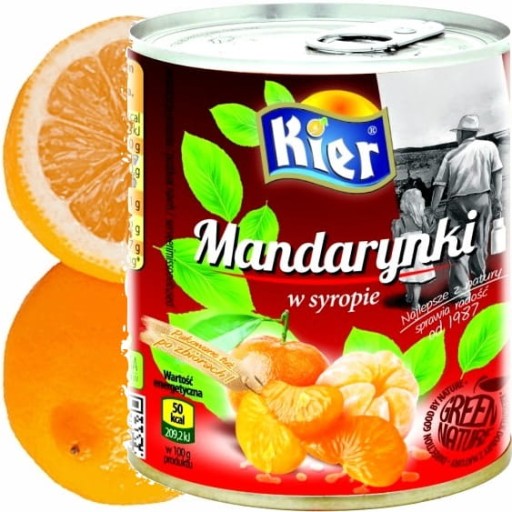 Španielske mandarinky v light sirupe v plechovke Mandarinky 312g KIER