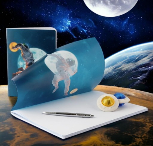 Notebook A4 60k mriežka s PP okrajom COSMO Kosmos Rocket NARCISSUS