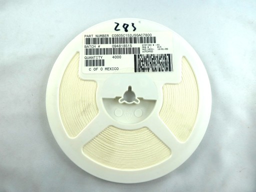 Keramické MLCC 1,5nF 5% 50V DC 100ks