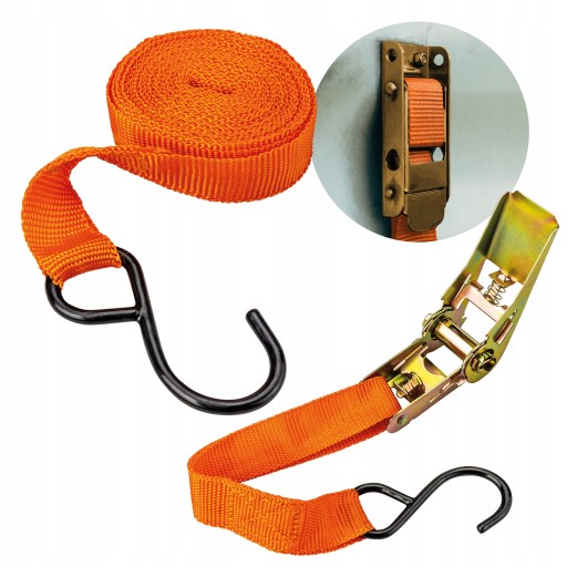 PREPRAVNÝ PÁS 4M/24MM ORANŽOVÝ S NAPÍNAČOM