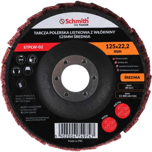 KLAPKA LEŠTIACA KOTOUČ STREDNÝ 125mm PLSTENÝ NETKANÝ KLAPKA SCHMITH