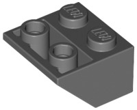 LEGO 3660 OBRÁTANÁ STÁVKA 2x2 tmavosivá (10g) 9 ks