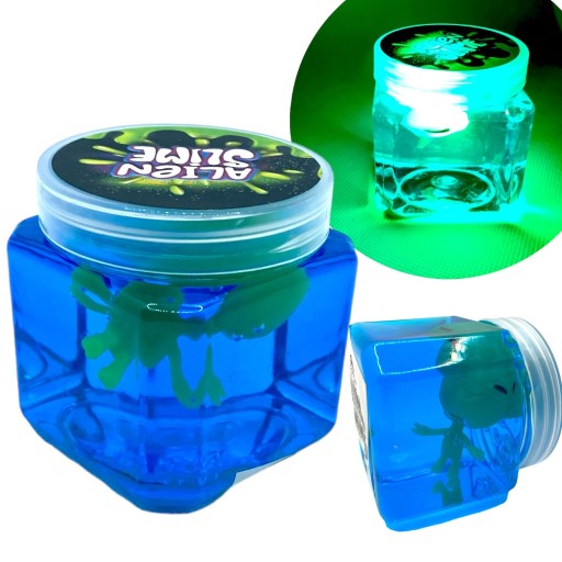 ŽIARAJÚCI SLIME LED FLUO NEON zmyslová hmota UFO ALIEN ALIEN