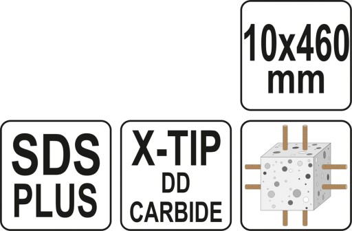VRTÁK YATO SDS PLUS PREMIUM 10x460mm DO ŽELEZOBETONU
