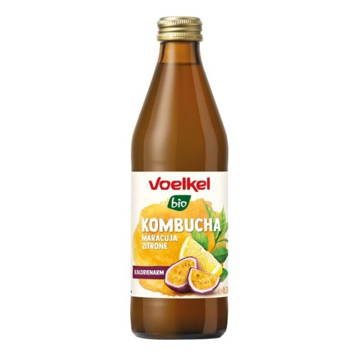 VOELKEL Kombucha mučenka-citrón BIO 330 ml