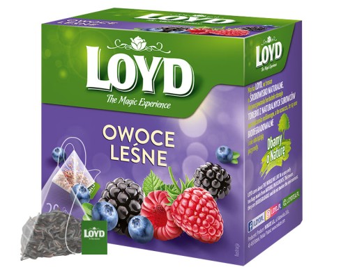 Ovocný čaj v pyramídach Loyd lesné plody 20 ks