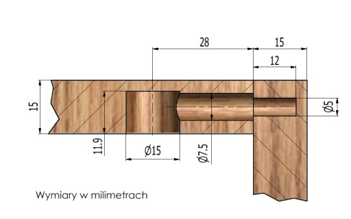 50x Excentrický nábytkový konektor + 15mm plochý kolík