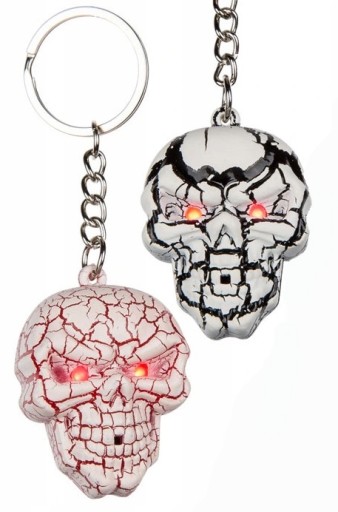 Kľúčenka SKULL LED baterka SOUND