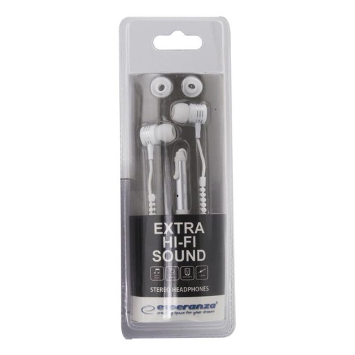 Slúchadlá do uší ZIPPER s mikrofónom, biele
