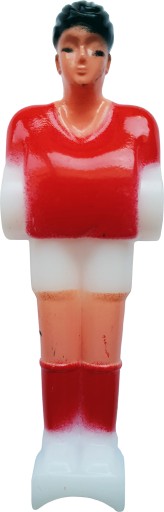 ČERVENÝ FUTBALOVÝ MINI FUTBALOVÁ POSTAVA 8 MM