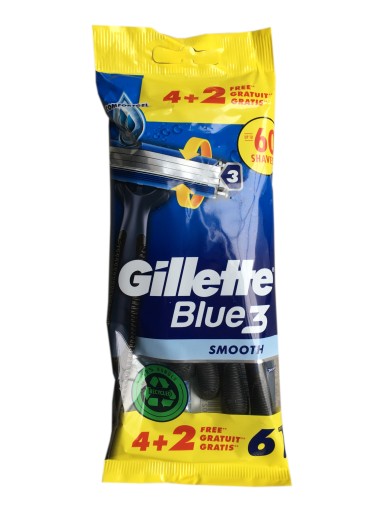 Gillette Blue 3 Smooth jednorazový holiaci strojček 6 ks.