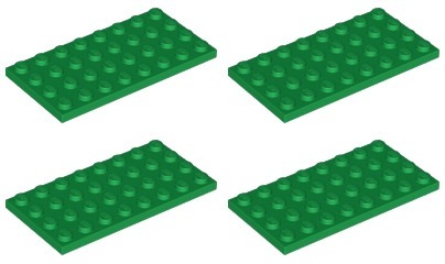LEGO 3035 TANIER 4x8 zelený NOVINKA (20g) 4 ks.
