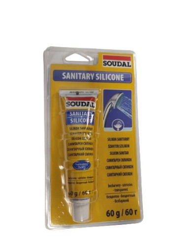 SANITÁRNY SILIKON, ČÍR 60g SOUDAL