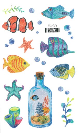 Umývateľné tetovanie pre deti GLITTER FISH EG172