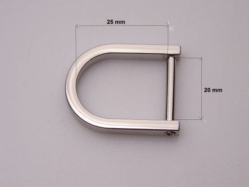 Leathercraft polkruh, točená slučka, 20 mm, strieborná