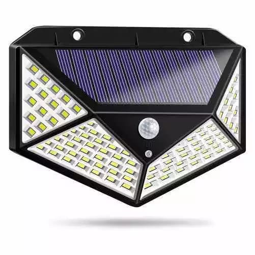 SLNEČNÁ LAMPA S SNÍMAČOM POHYBU A SÚMRAK 100LED