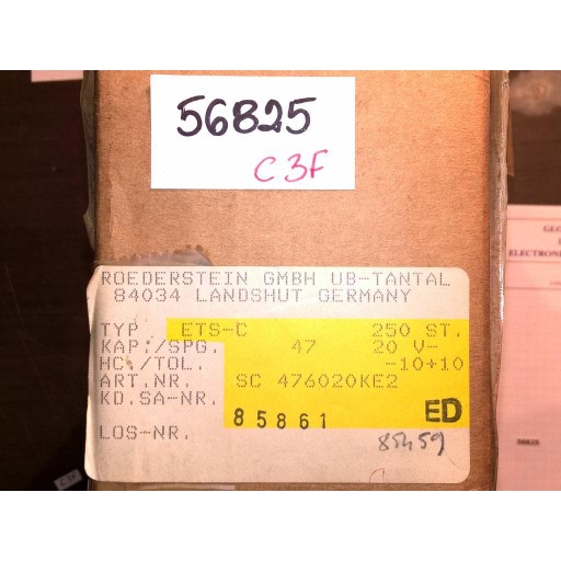 Tantal 47uF 20V 10% 8x17 ERO MIL-ETS CS13 os.