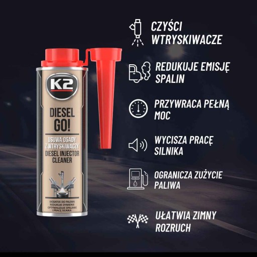 K2 DIESEL GO! DIESEL čistiaca prísada 250ml