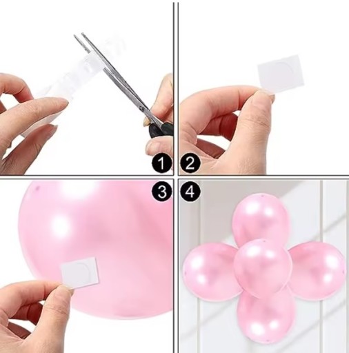 Páska GLUE DOTS na balóny a GIRLAND, priehľadná, v rolke 100 kusov