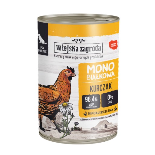 Wiejska Zagroda MONO Dog - Kuracie mäso - 400g