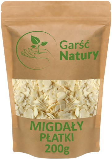 Čerstvé mandľové lupienky 200 g lúpané krájané mandle NON-GMO 0,2 kg