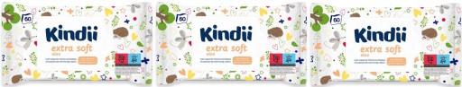 KINDII VLHČENÉ Utierky EXTRA SOFT 3x60 ks.
