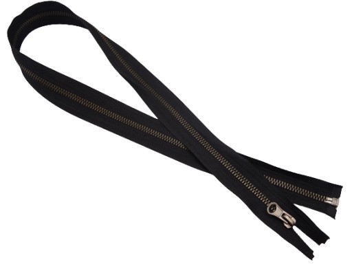Kovový zips na bundu 75 cm, veľkosť #5, chróm