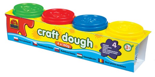Plastová hmota 4-bal Hracie cesto 4x140g DROMADER